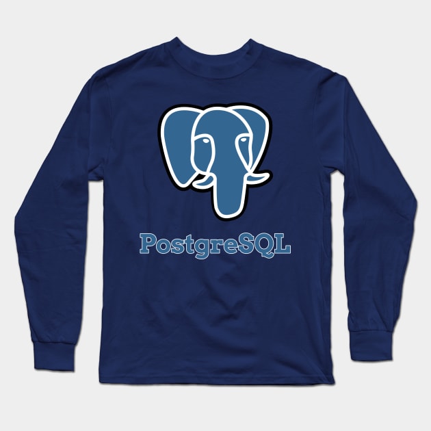 Postgresql elephant Long Sleeve T-Shirt by vladocar